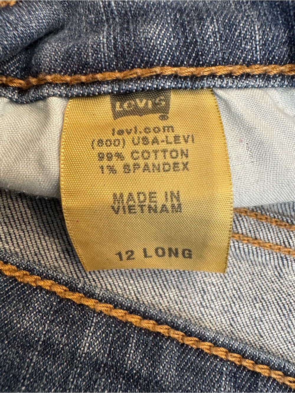 Levi’s 515 Bootcut Jeans Women’s 12 Long Medium Wash Stretch Denim Y2K - Picture 6 of 9